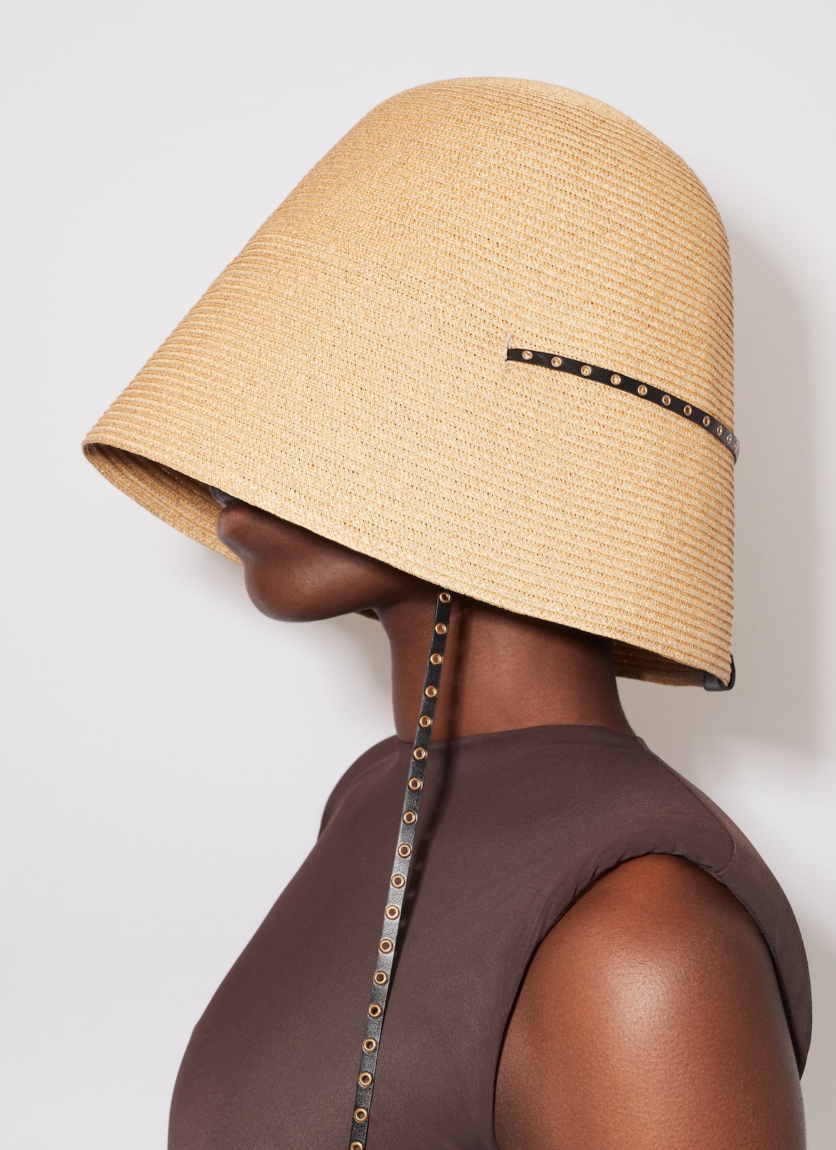 HAT IN PAPER STRAW ALAÏA NATURAL  HAT IN PAPER STRAW